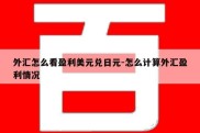 外汇怎么看盈利美元兑日元-怎么计算外汇盈利情况