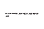 trademax外汇盘不动怎么回事的简单介绍