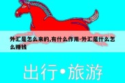 外汇是怎么来的,有什么作用-外汇是什么怎么赚钱