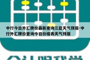 中行今日外汇牌价最新查询三亚天气预报-中行外汇牌价查询今日价格表天气预报