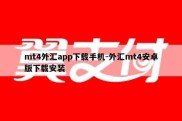 mt4外汇app下载手机-外汇mt4安卓版下载安装