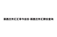 新西兰外汇汇率今日价-新西兰外汇牌价查询