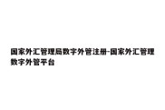 国家外汇管理局数字外管注册-国家外汇管理数字外管平台