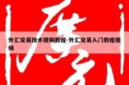 外汇交易技术视频教程-外汇交易入门教程视频