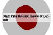 河北外汇特色服务相关政策有哪些-河北对外服务