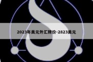 2023年美元外汇牌价-2823美元