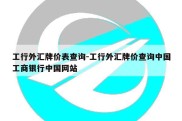 工行外汇牌价表查询-工行外汇牌价查询中国工商银行中国网站