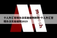 个人外汇管理办法实施细则附则-个人外汇管理办法实施细则2019