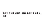 最新外汇兑换人民币一览表-最新外币兑换人民币