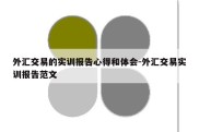 外汇交易的实训报告心得和体会-外汇交易实训报告范文