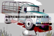 韩国外汇储备2022最新数据-韩国外汇制度