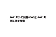 2021年外汇储备8000亿-2021年外汇储备规模