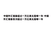 中国外汇储备超过一万亿美元是哪一年-中国外汇储备首次超过一万亿美元是哪一年