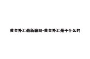 黄金外汇最新骗局-黄金外汇是干什么的