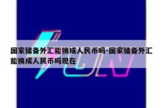 国家储备外汇能换成人民币吗-国家储备外汇能换成人民币吗现在