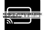 外汇申报付款人常驻国家代码查询-国家外汇管理局付款国家代码