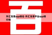 外汇交易app排名-外汇交易平台app排行榜