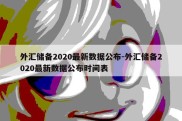 外汇储备2020最新数据公布-外汇储备2020最新数据公布时间表