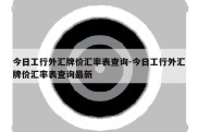 今日工行外汇牌价汇率表查询-今日工行外汇牌价汇率表查询最新