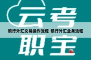 银行外汇交易操作流程-银行外汇业务流程