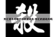 外汇货币对哪个日内波动大-外汇的波动大吗