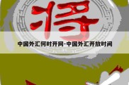 中国外汇何时开网-中国外汇开放时间