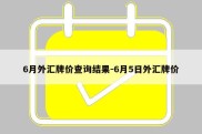 6月外汇牌价查询结果-6月5日外汇牌价