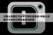 中国人民银行今日外汇牌价表查询-中国人民银行今日外汇牌价表查询官网