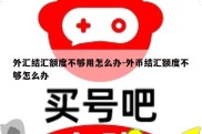 外汇结汇额度不够用怎么办-外币结汇额度不够怎么办