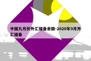 中国九月份外汇储备余额-2020年9月外汇储备