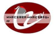 Mt4外汇交易软件-mt4外汇交易平台app