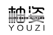 2023外汇储备余额-2021外汇储备