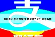 金融外汇怎么做挣钱-做金融外汇行业怎么样