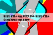 银行外汇牌价变化原因及影响-银行外汇牌价变化原因及影响因素分析