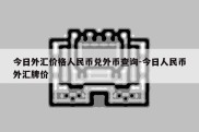 今日外汇价格人民币兑外币查询-今日人民币外汇牌价