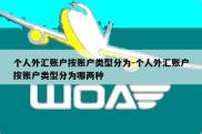 个人外汇账户按账户类型分为-个人外汇账户按账户类型分为哪两种