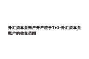 外汇资本金账户开户应于T+1-外汇资本金账户的收支范围