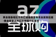 黄金储备相比于外汇储备而言有贵金属做后盾-黄金储备占外汇比例是什么意思