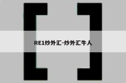 RE1炒外汇-炒外汇牛人