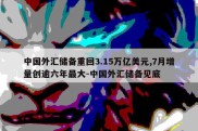 中国外汇储备重回3.15万亿美元,7月增量创逾六年最大-中国外汇储备见底