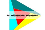 外汇交易案例库-外汇业务案例展示