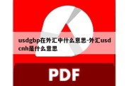 usdgbp在外汇中什么意思-外汇usdcnh是什么意思