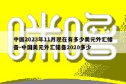 中国2023年11月现在有多少美元外汇储备-中国美元外汇储备2020多少