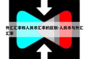 外汇汇率和人民币汇率的区别-人民币与外汇汇率