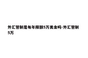 外汇管制是每年限额5万美金吗-外汇管制 5万