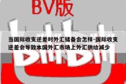 当国际收支逆差时外汇储备会怎样-国际收支逆差会导致本国外汇市场上外汇供给减少