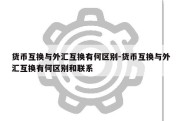 货币互换与外汇互换有何区别-货币互换与外汇互换有何区别和联系