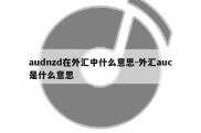 audnzd在外汇中什么意思-外汇auc是什么意思