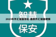 2023年外汇储备排名-最新外汇储备规模