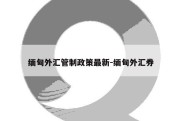 缅甸外汇管制政策最新-缅甸外汇券